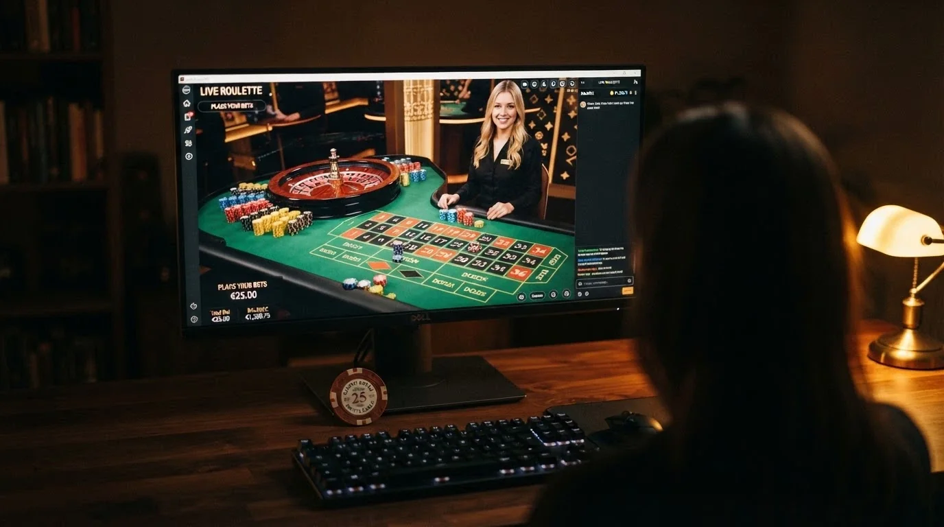 Srovnávací tabulka českých kasin s živou ruletou na monitoru